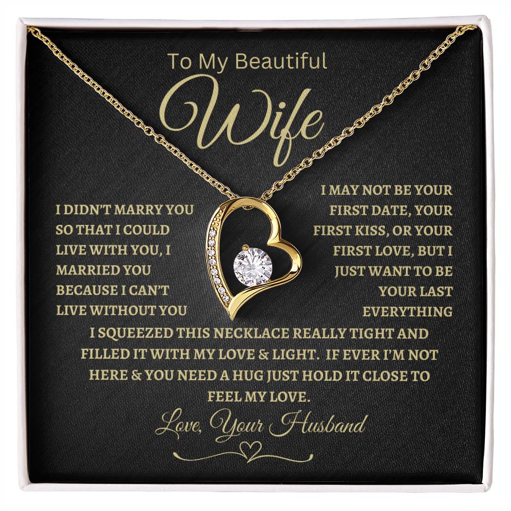 Feel My Love | To My Beautiful Wife | Forever Love Necklace
