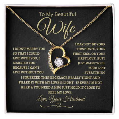 Feel My Love | To My Beautiful Wife | Forever Love Necklace