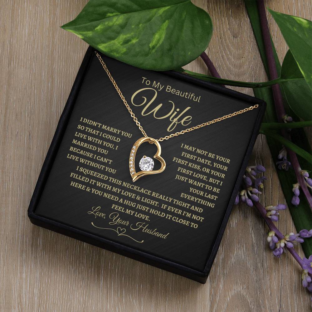 Feel My Love | To My Beautiful Wife | Forever Love Necklace