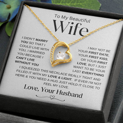 Can't Live Without You | Forever Love Necklace | Wife Gift