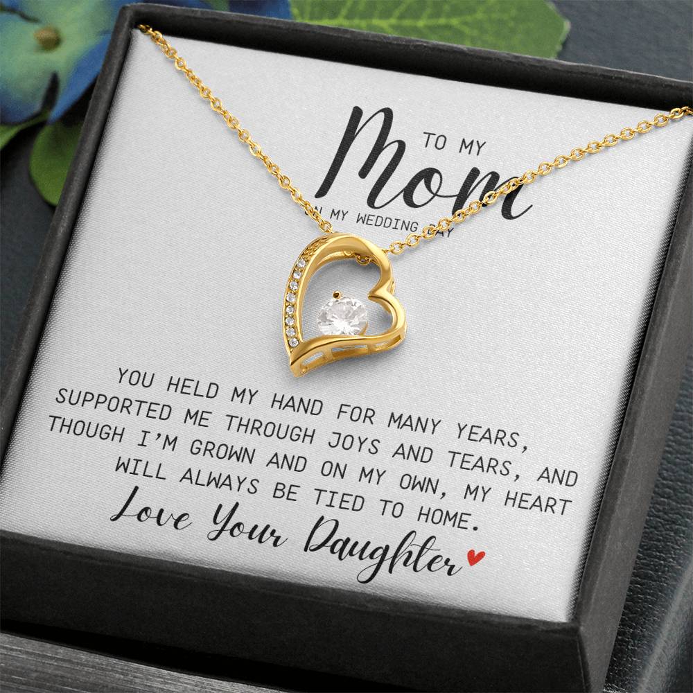 You Held My Hand For Many Years | Supported  Me | Forever Love Necklace | To Mom From Daughter