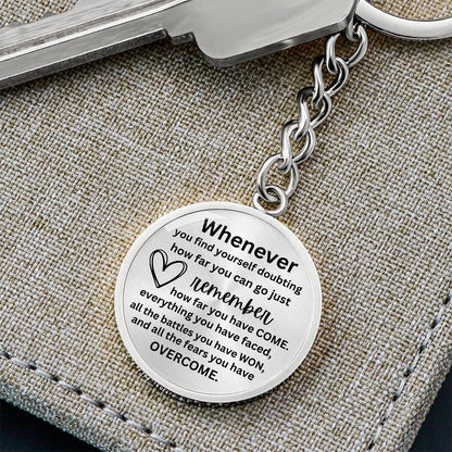 1 PC LUXURY KEYCHAIN FOR WOMEN MEN AWARENESS GIFT FRIEND INSPIRATIONAL STAY STRONG GIFT