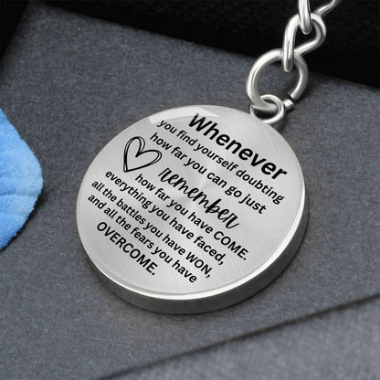 1 PC LUXURY KEYCHAIN FOR WOMEN MEN AWARENESS GIFT FRIEND INSPIRATIONAL STAY STRONG GIFT