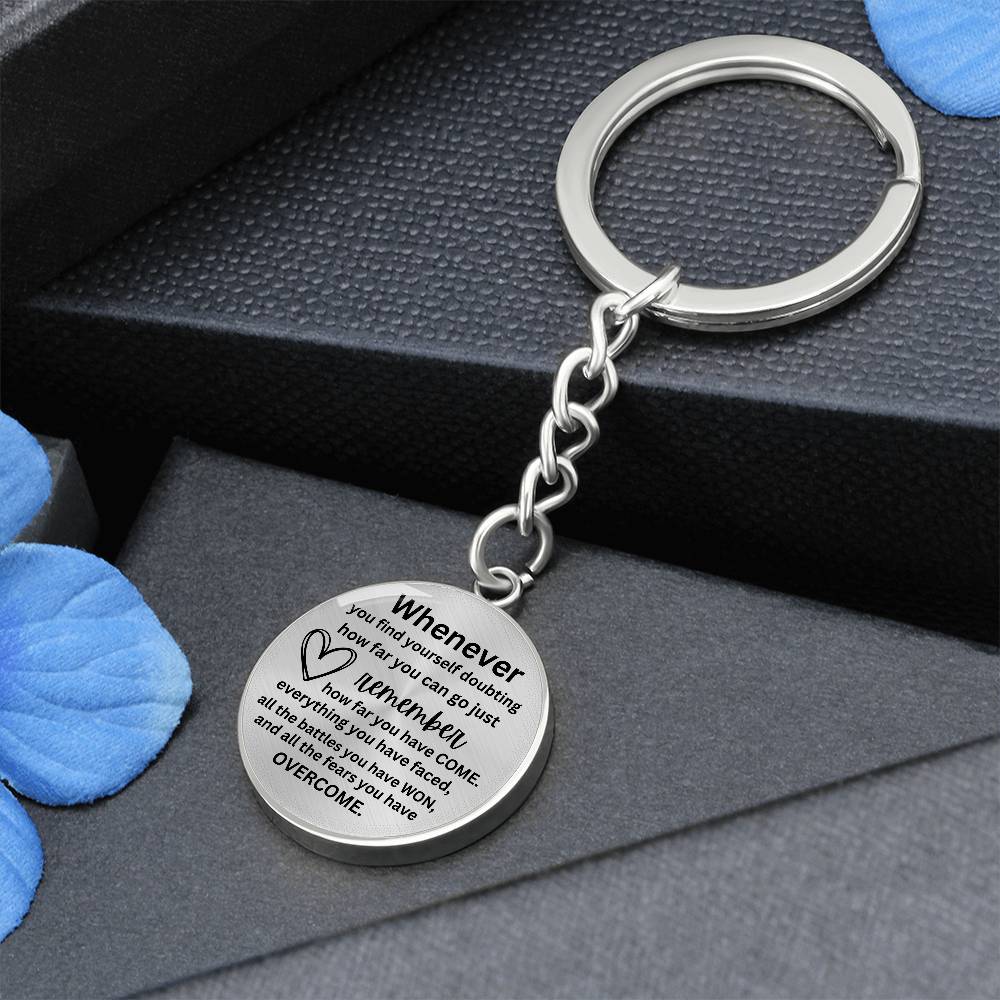 1 PC LUXURY KEYCHAIN FOR WOMEN MEN AWARENESS GIFT FRIEND INSPIRATIONAL STAY STRONG GIFT