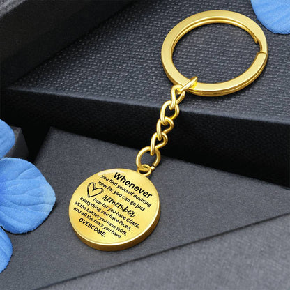 1 PC LUXURY KEYCHAIN FOR WOMEN MEN AWARENESS GIFT FRIEND INSPIRATIONAL STAY STRONG GIFT