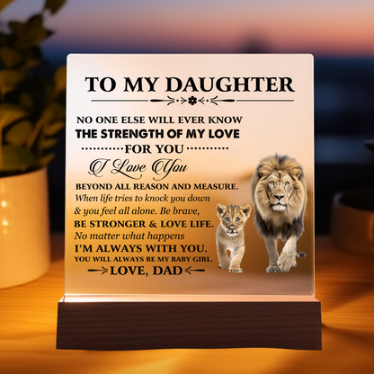 FOREVER IN MY HEART: DAUGHTER TRIBUTE ACRYLIC PLAQUE FROM DAD