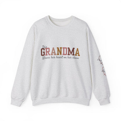 Heart on Her Sleeve Custom Sweatshirt for Grandma