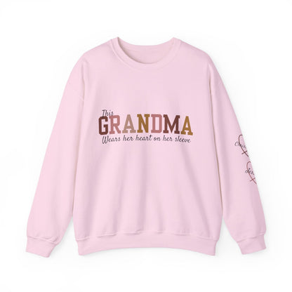 Heart on Her Sleeve Custom Sweatshirt for Grandma
