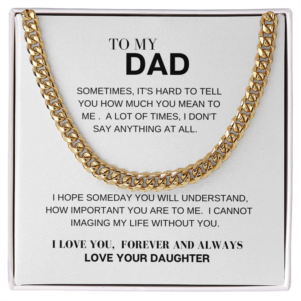CUBAN LINK CHAIN | TO MY DAD | SILVER OR GOLD | SHIPS FAST FROM THE USA