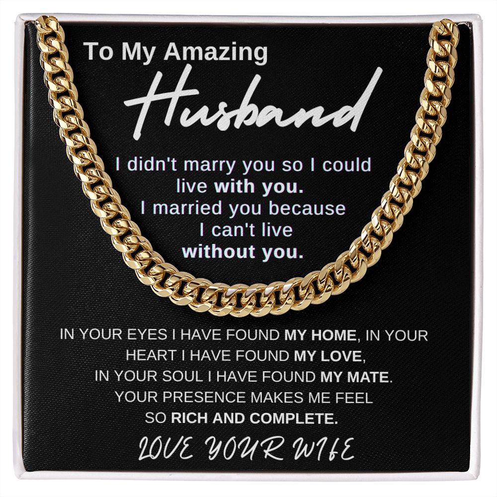 TO MY HUSBAND | CUBAN LINIKS CHAIN | GIFTS | JEWELRY | SHIPS FAST FROM THE USA