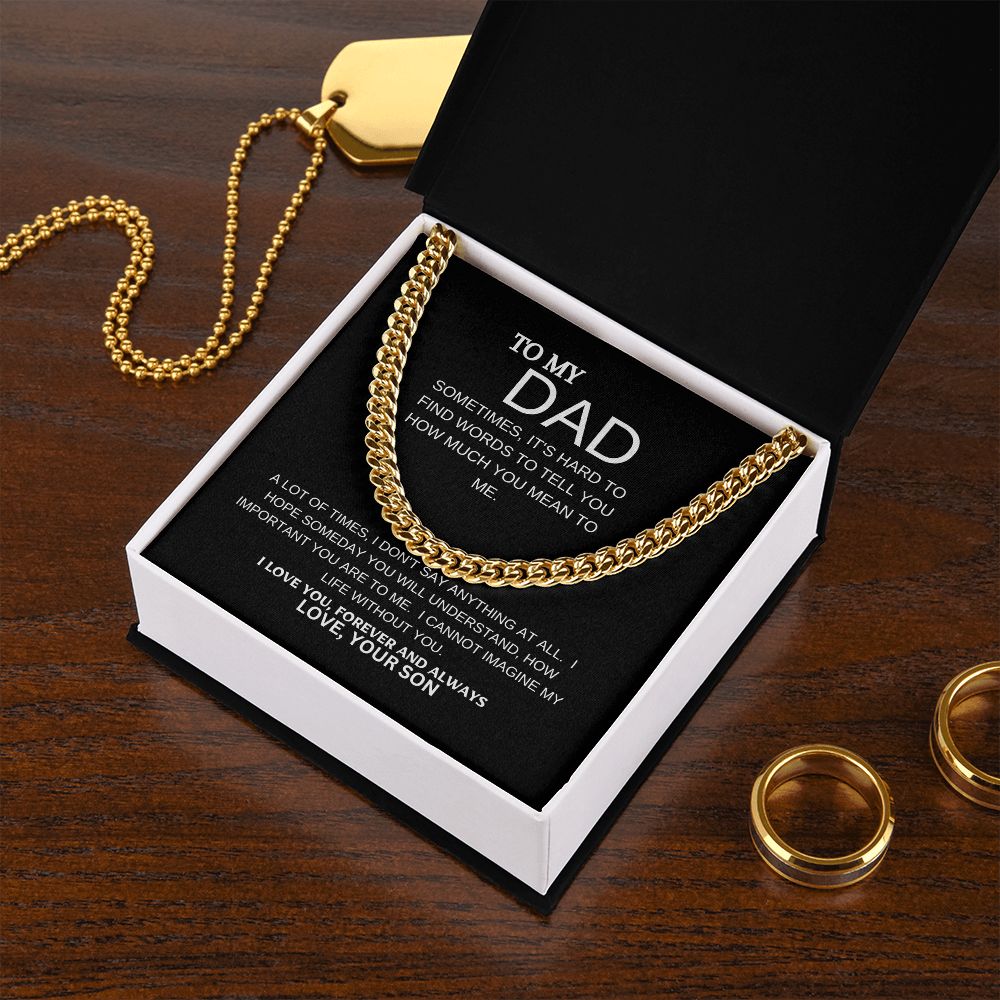 FROM SON TO DAD: CUBAN LINK CHAIN | AVAILABLE IN SILVER OR GOLD | RAPID USA SHIPPING