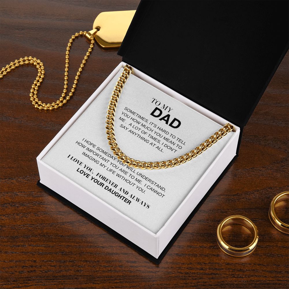 CUBAN LINK CHAIN | TO MY DAD | SILVER OR GOLD | SHIPS FAST FROM THE USA