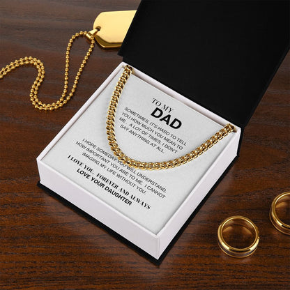 CUBAN LINK CHAIN | TO MY DAD | SILVER OR GOLD | SHIPS FAST FROM THE USA