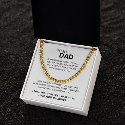 CUBAN LINK CHAIN | TO MY DAD | SILVER OR GOLD | SHIPS FAST FROM THE USA