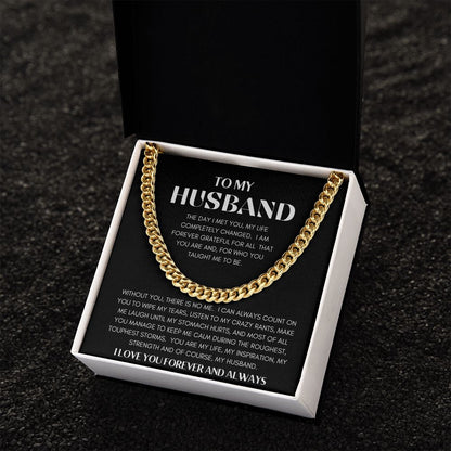 CUBAN LINK | TO MY HUSBAND | SILVER OR GOLD | SHIPS FAST FROM THE USA