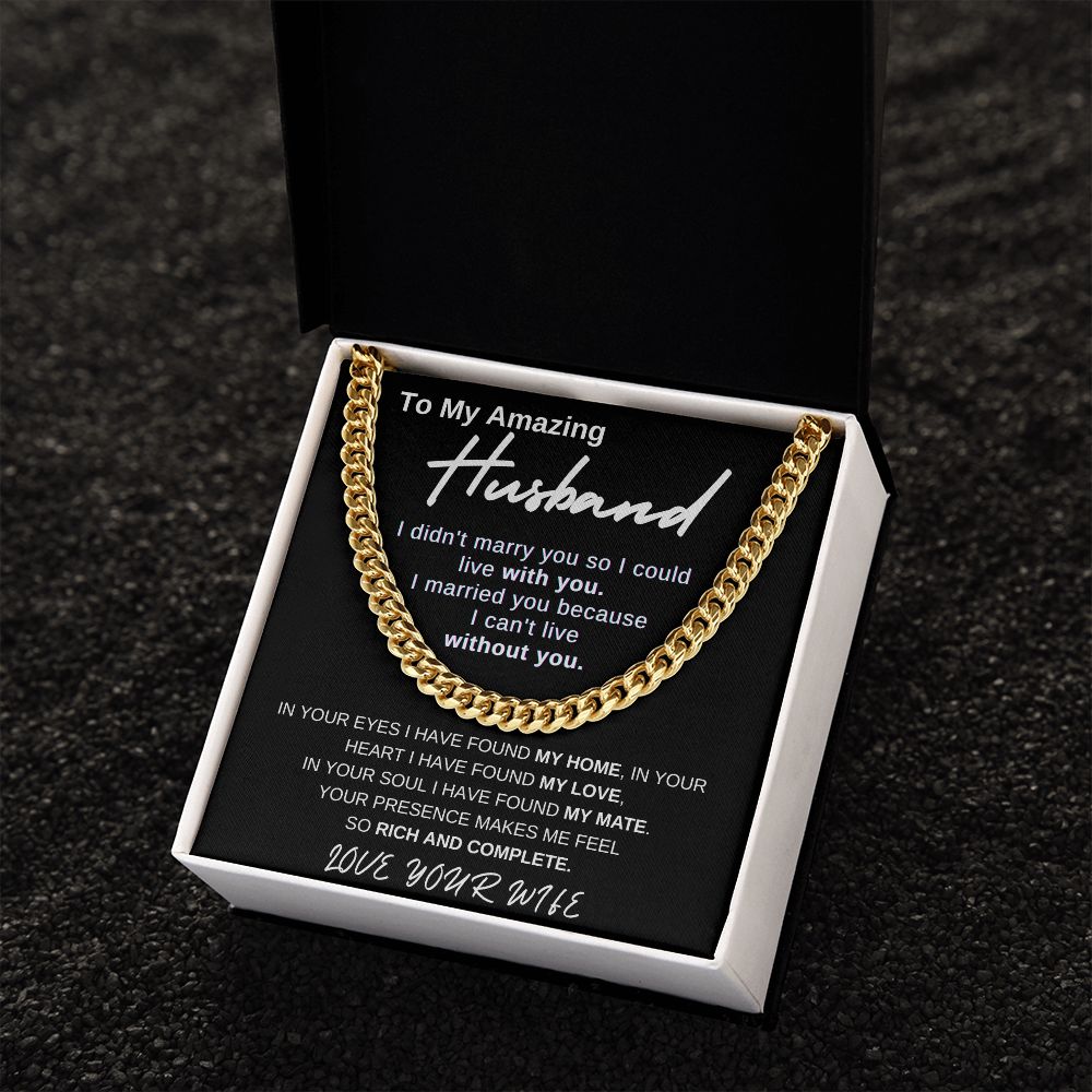 TO MY HUSBAND | CUBAN LINIKS CHAIN | GIFTS | JEWELRY | SHIPS FAST FROM THE USA