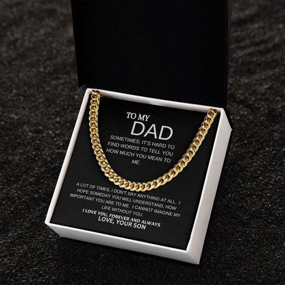 FROM SON TO DAD: CUBAN LINK CHAIN | AVAILABLE IN SILVER OR GOLD | RAPID USA SHIPPING