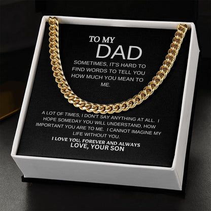 FROM SON TO DAD: CUBAN LINK CHAIN | AVAILABLE IN SILVER OR GOLD | RAPID USA SHIPPING