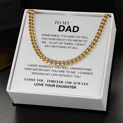 CUBAN LINK CHAIN | TO MY DAD | SILVER OR GOLD | SHIPS FAST FROM THE USA