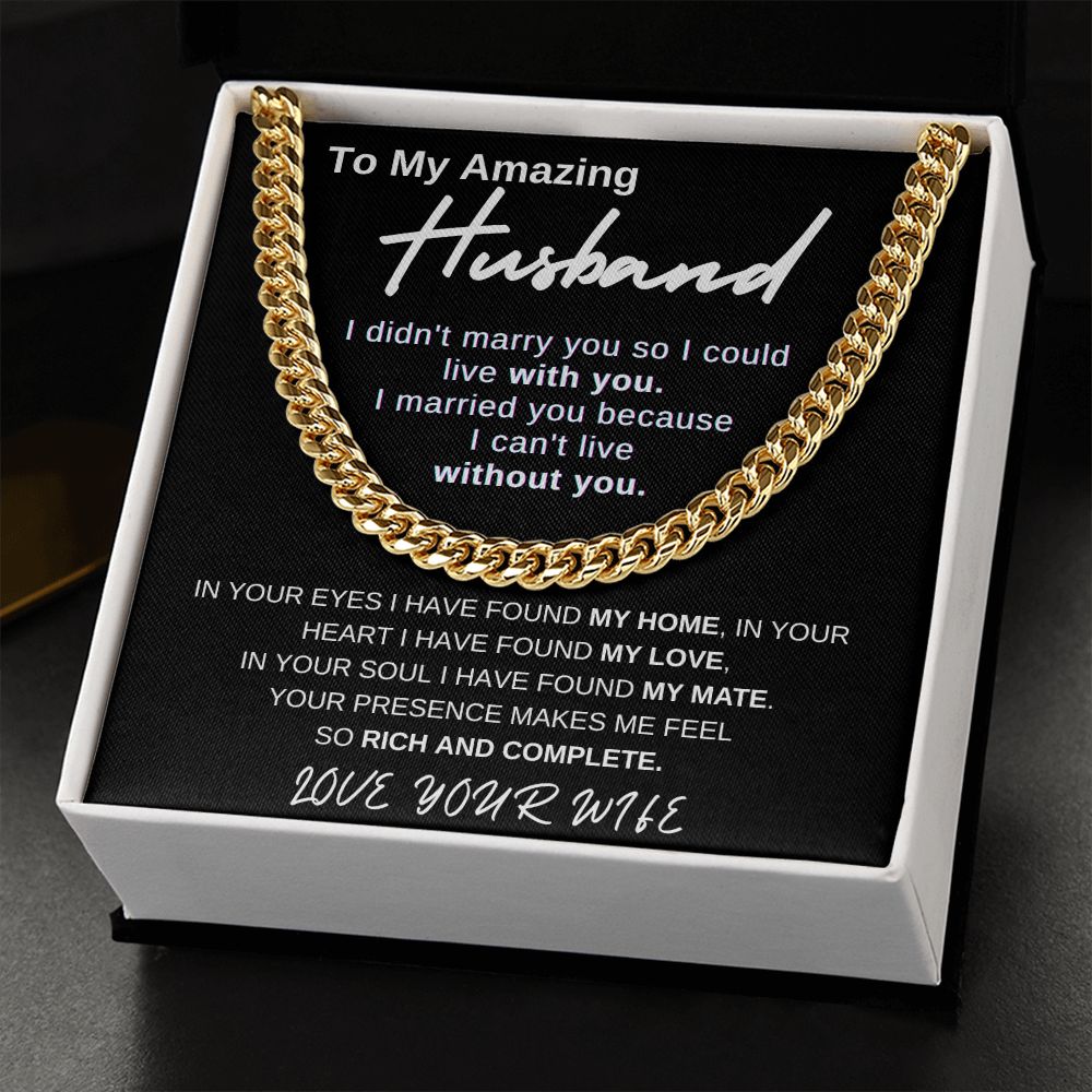 TO MY HUSBAND | CUBAN LINIKS CHAIN | GIFTS | JEWELRY | SHIPS FAST FROM THE USA