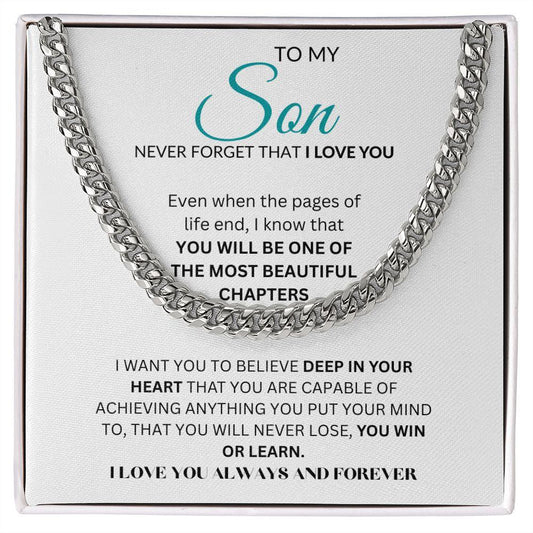 CUBAN LINK CHAIN | TO MY SON - giftgivergives