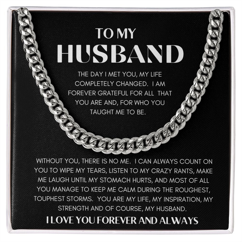 CUBAN LINK | TO MY HUSBAND | SILVER OR GOLD | SHIPS FAST FROM THE USA