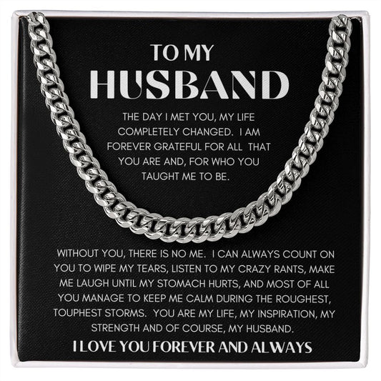 CUBAN LINK | TO MY HUSBAND | SILVER OR GOLD | SHIPS FAST FROM THE USA