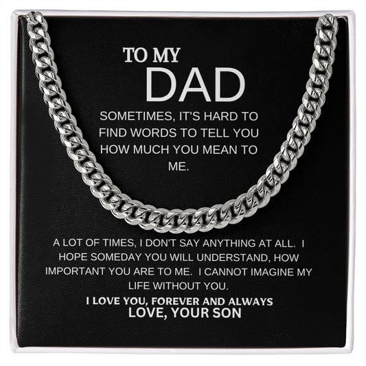 FROM SON TO DAD: CUBAN LINK CHAIN | AVAILABLE IN SILVER OR GOLD | RAPID USA SHIPPING