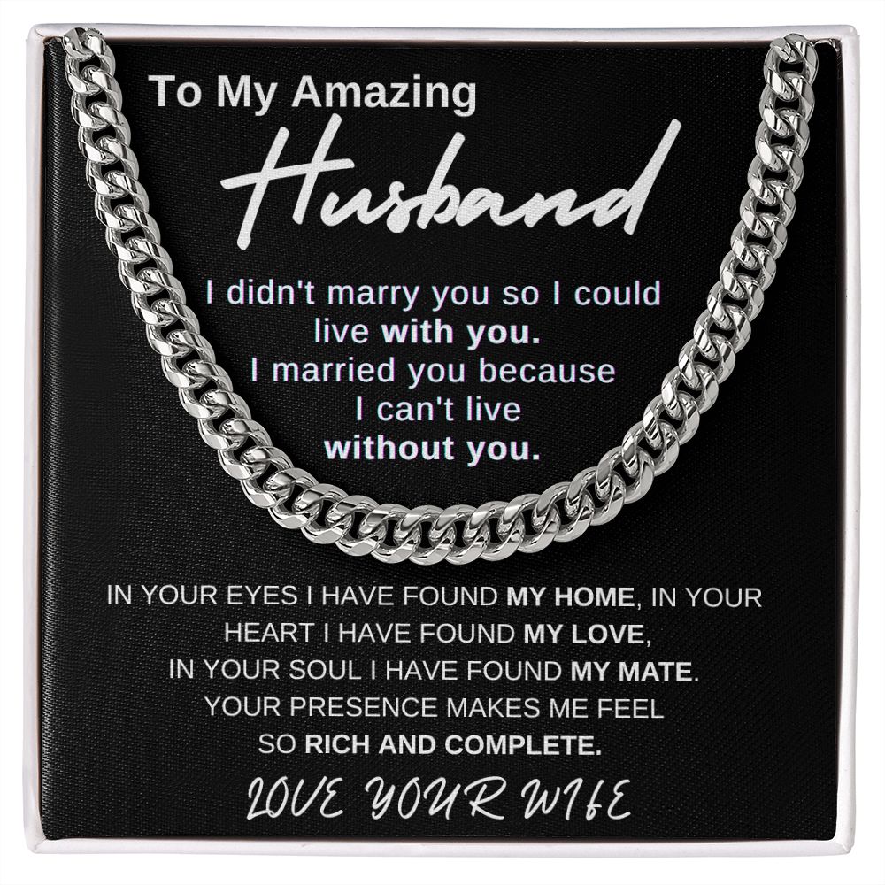 TO MY HUSBAND | CUBAN LINIKS CHAIN | GIFTS | JEWELRY | SHIPS FAST FROM THE USA