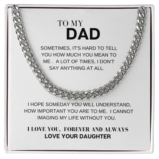 CUBAN LINK CHAIN | TO MY DAD | SILVER OR GOLD | SHIPS FAST FROM THE USA