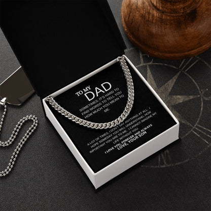 FROM SON TO DAD: CUBAN LINK CHAIN | AVAILABLE IN SILVER OR GOLD | RAPID USA SHIPPING