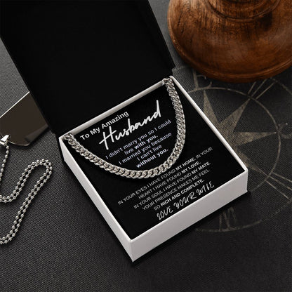 TO MY HUSBAND | CUBAN LINIKS CHAIN | GIFTS | JEWELRY | SHIPS FAST FROM THE USA