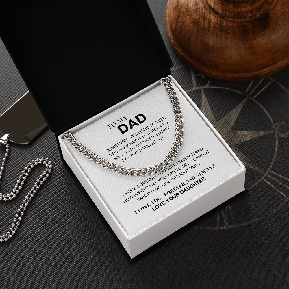 CUBAN LINK CHAIN | TO MY DAD | SILVER OR GOLD | SHIPS FAST FROM THE USA