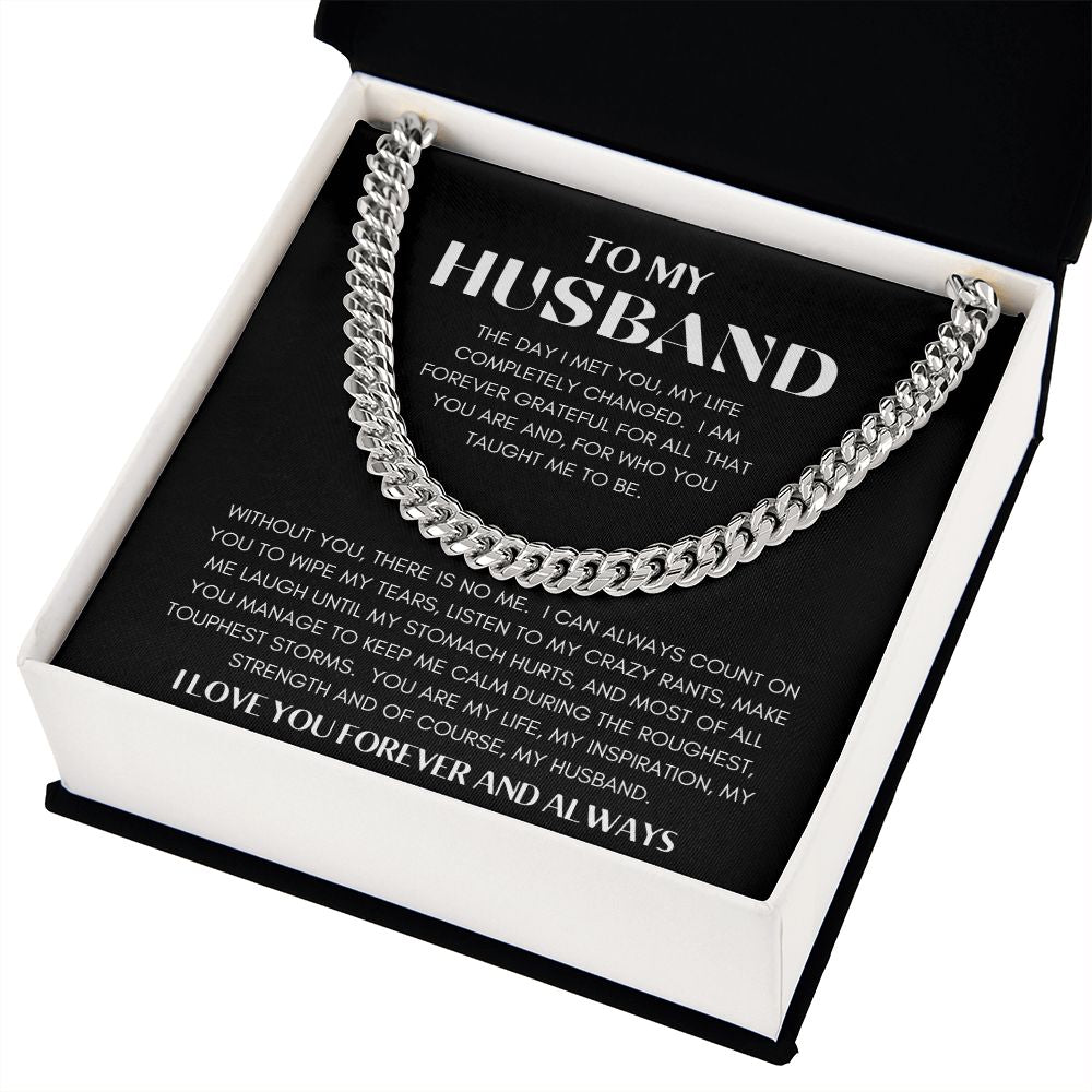CUBAN LINK | TO MY HUSBAND | SILVER OR GOLD | SHIPS FAST FROM THE USA