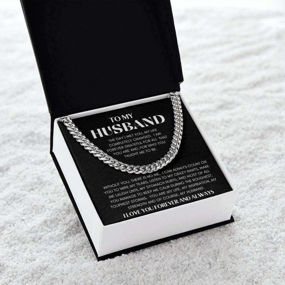 CUBAN LINK | TO MY HUSBAND | SILVER OR GOLD | SHIPS FAST FROM THE USA