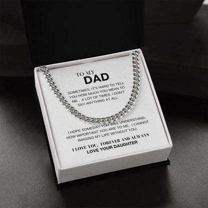 CUBAN LINK CHAIN | TO MY DAD | SILVER OR GOLD | SHIPS FAST FROM THE USA