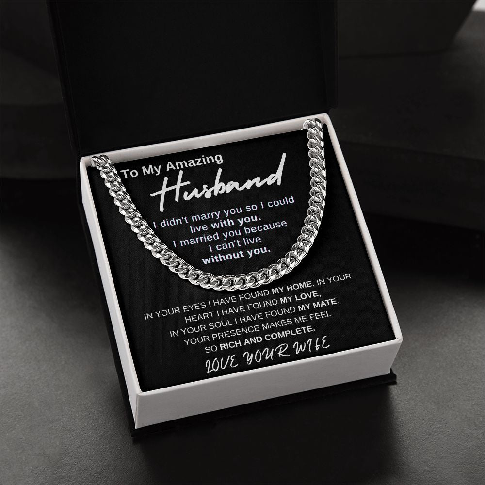 TO MY HUSBAND | CUBAN LINIKS CHAIN | GIFTS | JEWELRY | SHIPS FAST FROM THE USA