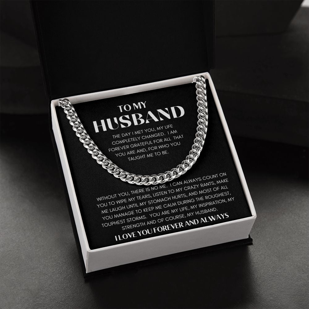 CUBAN LINK | TO MY HUSBAND | SILVER OR GOLD | SHIPS FAST FROM THE USA