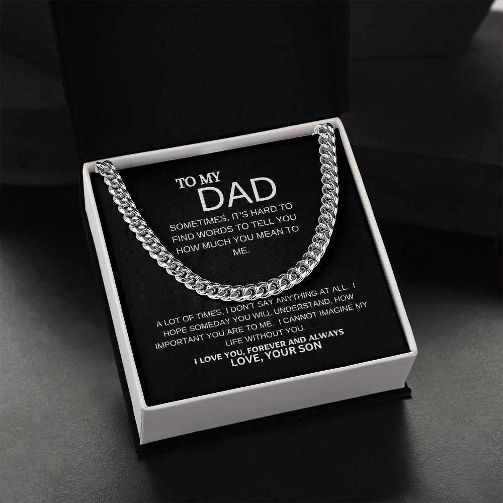 FROM SON TO DAD: CUBAN LINK CHAIN | AVAILABLE IN SILVER OR GOLD | RAPID USA SHIPPING
