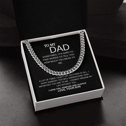 FROM SON TO DAD: CUBAN LINK CHAIN | AVAILABLE IN SILVER OR GOLD | RAPID USA SHIPPING