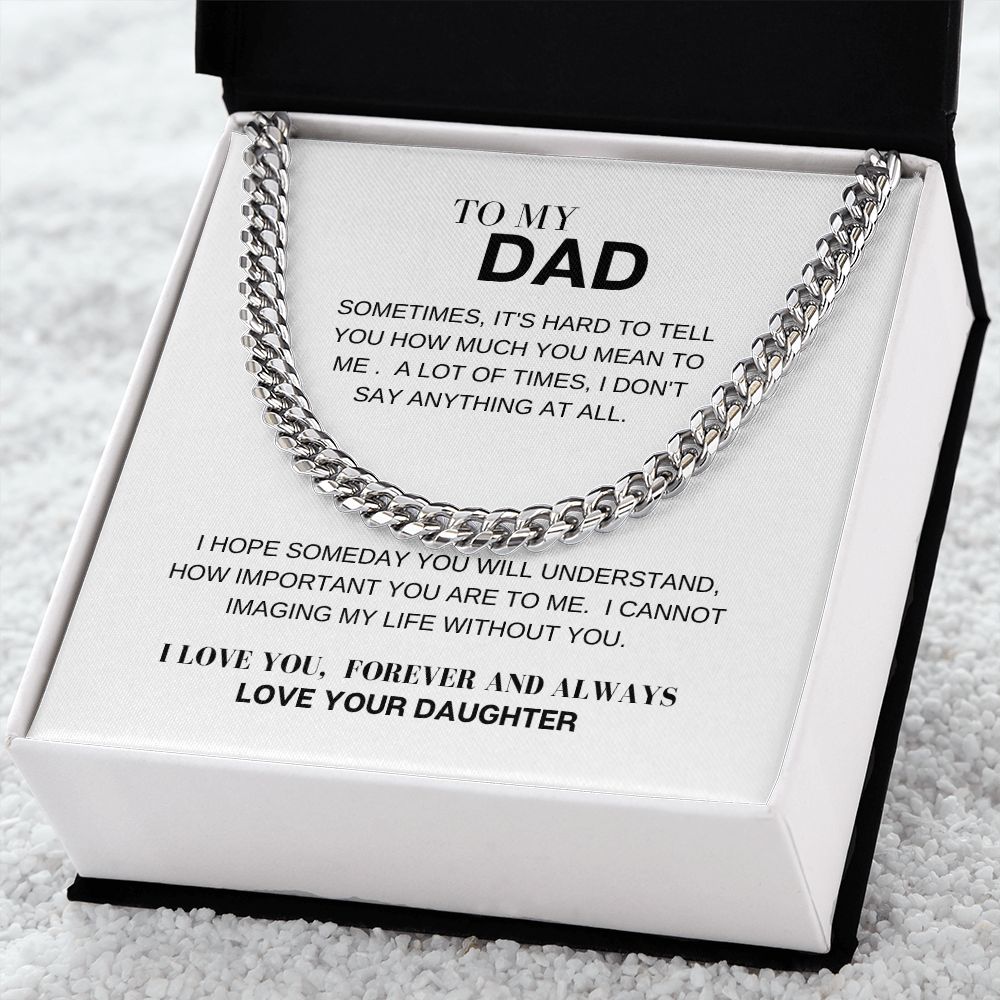CUBAN LINK CHAIN | TO MY DAD | SILVER OR GOLD | SHIPS FAST FROM THE USA