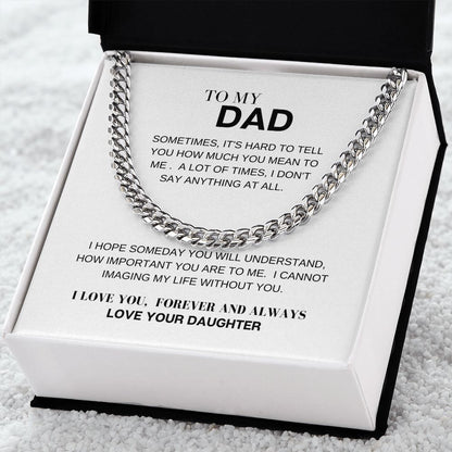CUBAN LINK CHAIN | TO MY DAD | SILVER OR GOLD | SHIPS FAST FROM THE USA