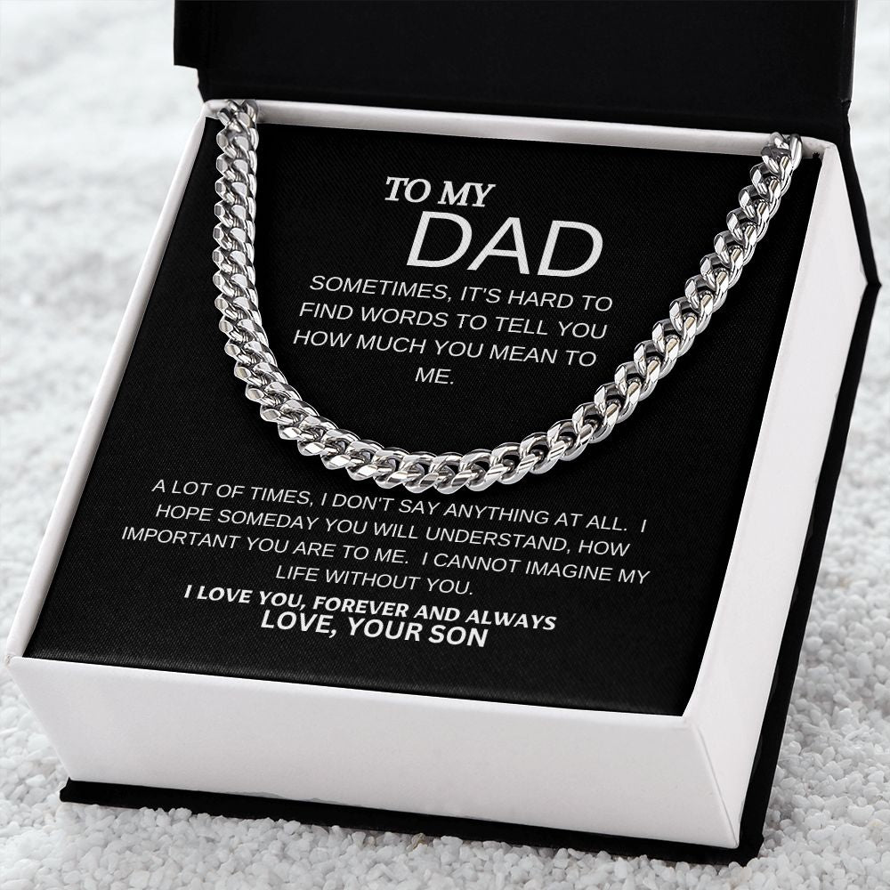 FROM SON TO DAD: CUBAN LINK CHAIN | AVAILABLE IN SILVER OR GOLD | RAPID USA SHIPPING