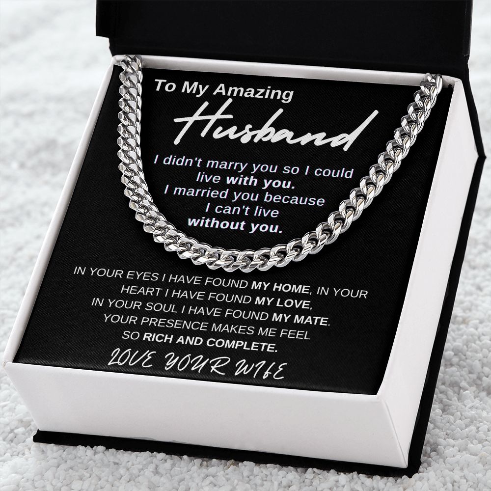TO MY HUSBAND | CUBAN LINIKS CHAIN | GIFTS | JEWELRY | SHIPS FAST FROM THE USA