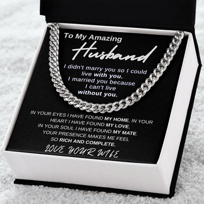 TO MY HUSBAND | CUBAN LINIKS CHAIN | GIFTS | JEWELRY | SHIPS FAST FROM THE USA