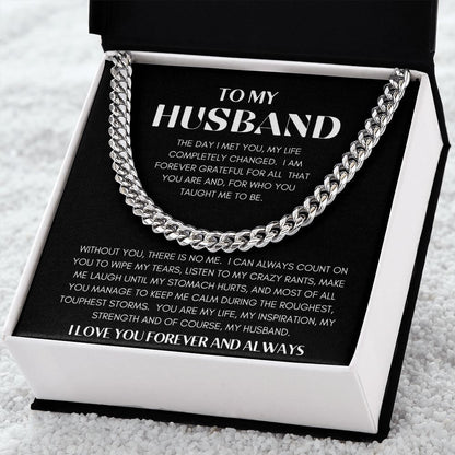 CUBAN LINK | TO MY HUSBAND | SILVER OR GOLD | SHIPS FAST FROM THE USA
