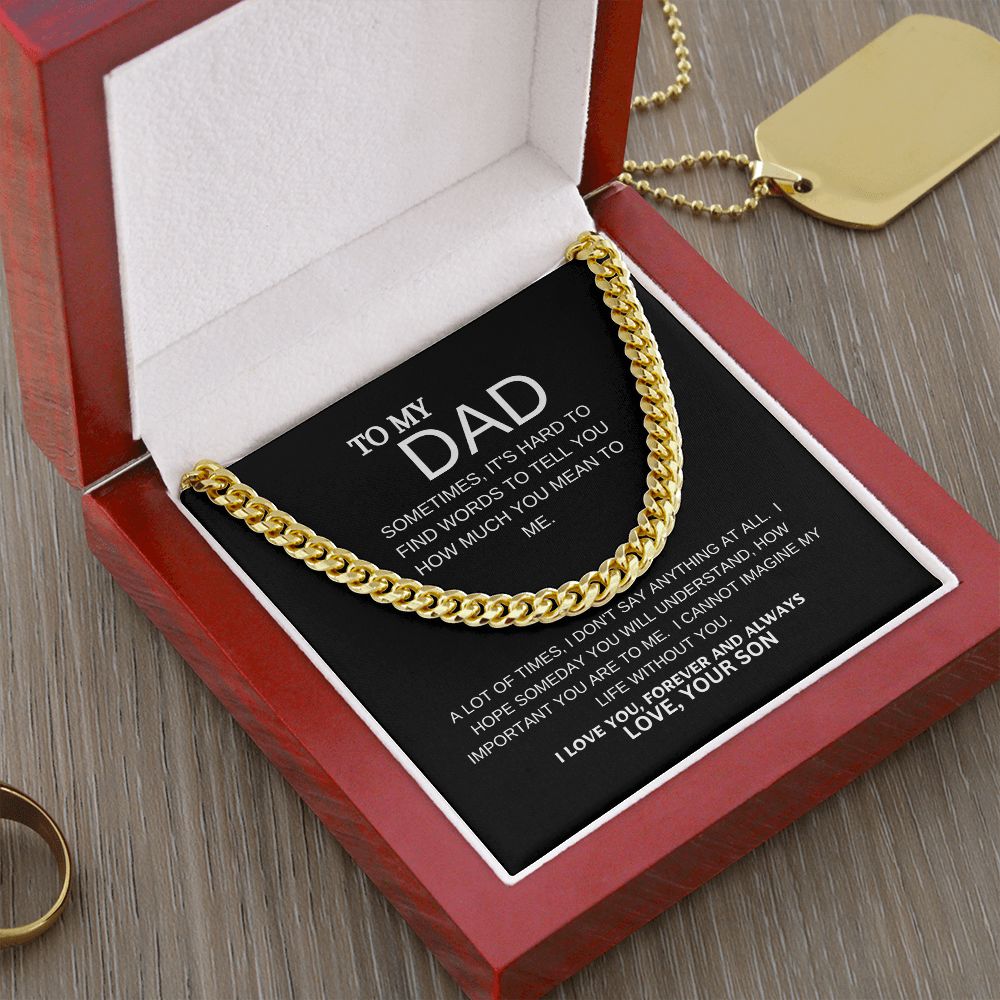 FROM SON TO DAD: CUBAN LINK CHAIN | AVAILABLE IN SILVER OR GOLD | RAPID USA SHIPPING