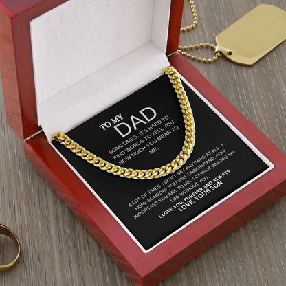 FROM SON TO DAD: CUBAN LINK CHAIN | AVAILABLE IN SILVER OR GOLD | RAPID USA SHIPPING