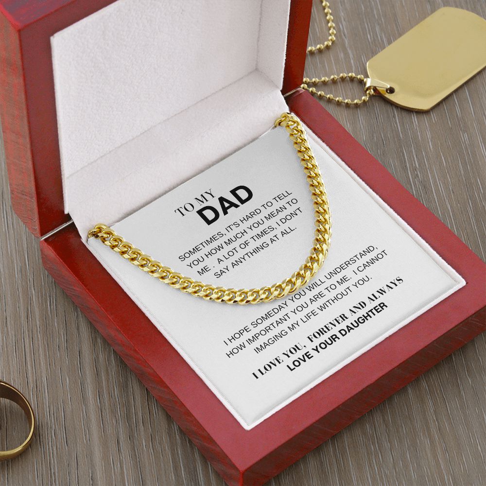 CUBAN LINK CHAIN | TO MY DAD | SILVER OR GOLD | SHIPS FAST FROM THE USA