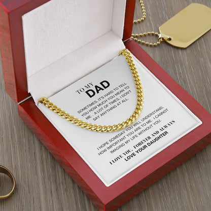 CUBAN LINK CHAIN | TO MY DAD | SILVER OR GOLD | SHIPS FAST FROM THE USA